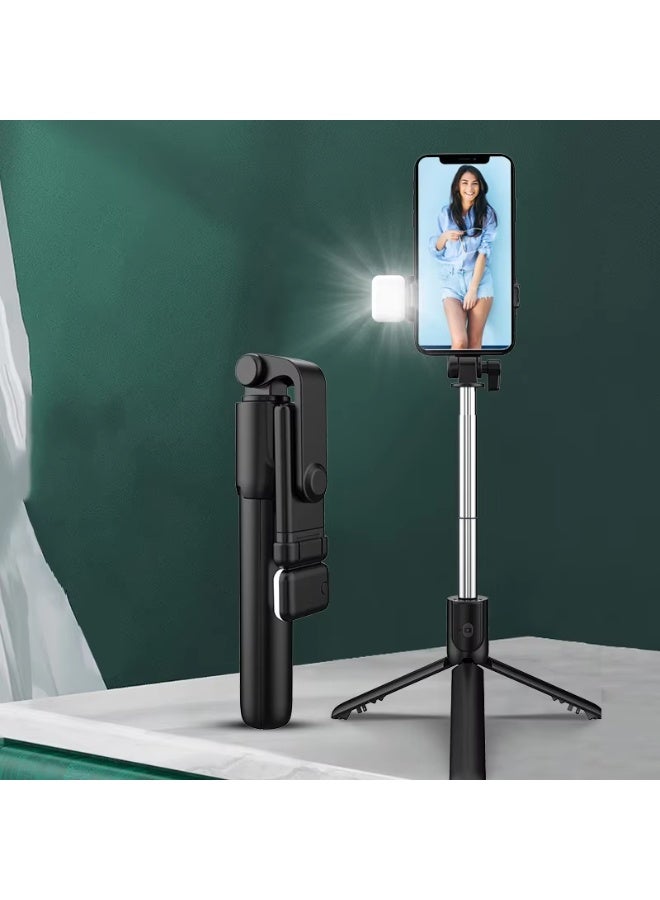 Multi-Function Remote Control Selfie Stick Rotating Tripod Mobile Phone Holder Stand with Light - Image 3
